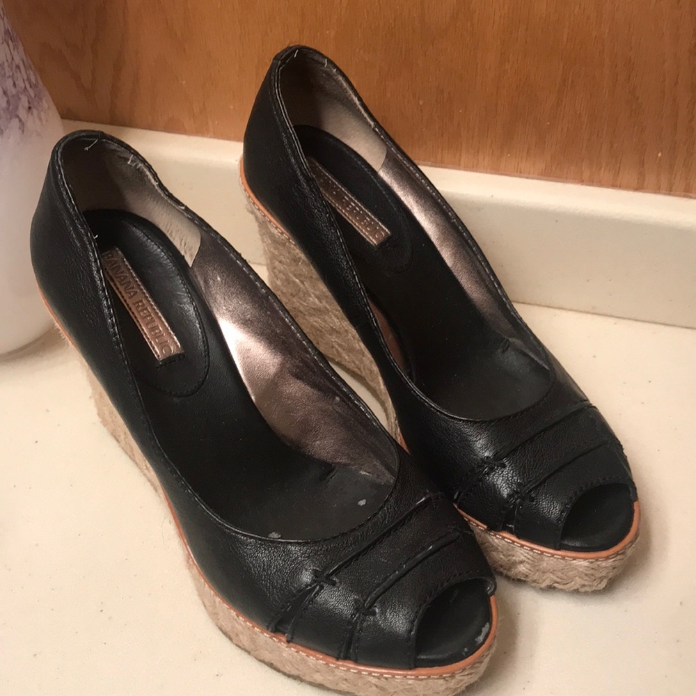 Banana Republic black wedge